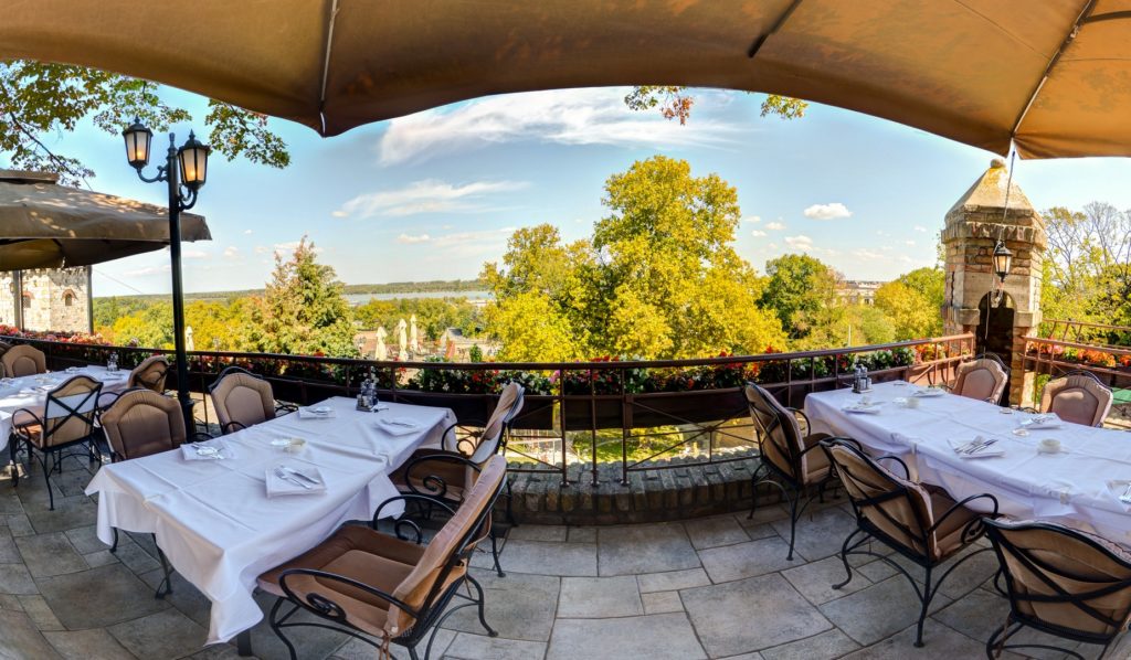 Restoran for Gala dinner Kalemegdanska terasa view